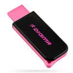 USB ����-���� - Digma Hide Black&Pink - 2Gb