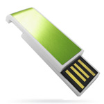USB ����-���� - Digma Slyd Green&White - 2Gb